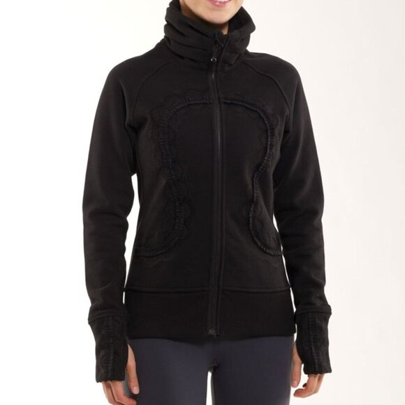 Lululemon Cuddle Up Jacket *Ruffle Black Size 4 - Picture 14 of 16